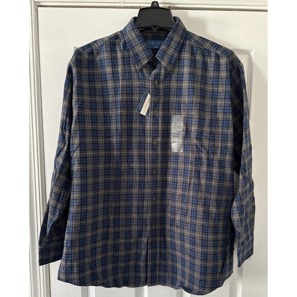 Towncraft Other - Vintage Towncraft Flannel Shirt Men's Large Rever River Blue Plaid Long Sleeve